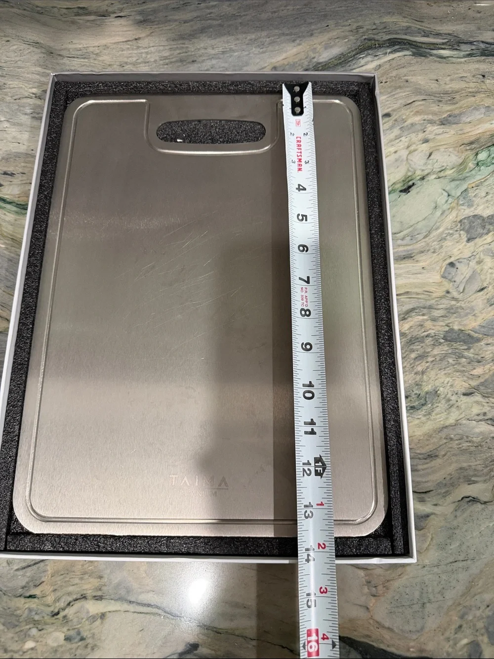 Taima Titanium Cutting Board - Silver